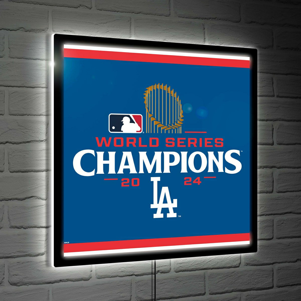 Los Angeles Dodgers 23"H x 23"L LED Wall Decor, Edgelite, Square, WS24