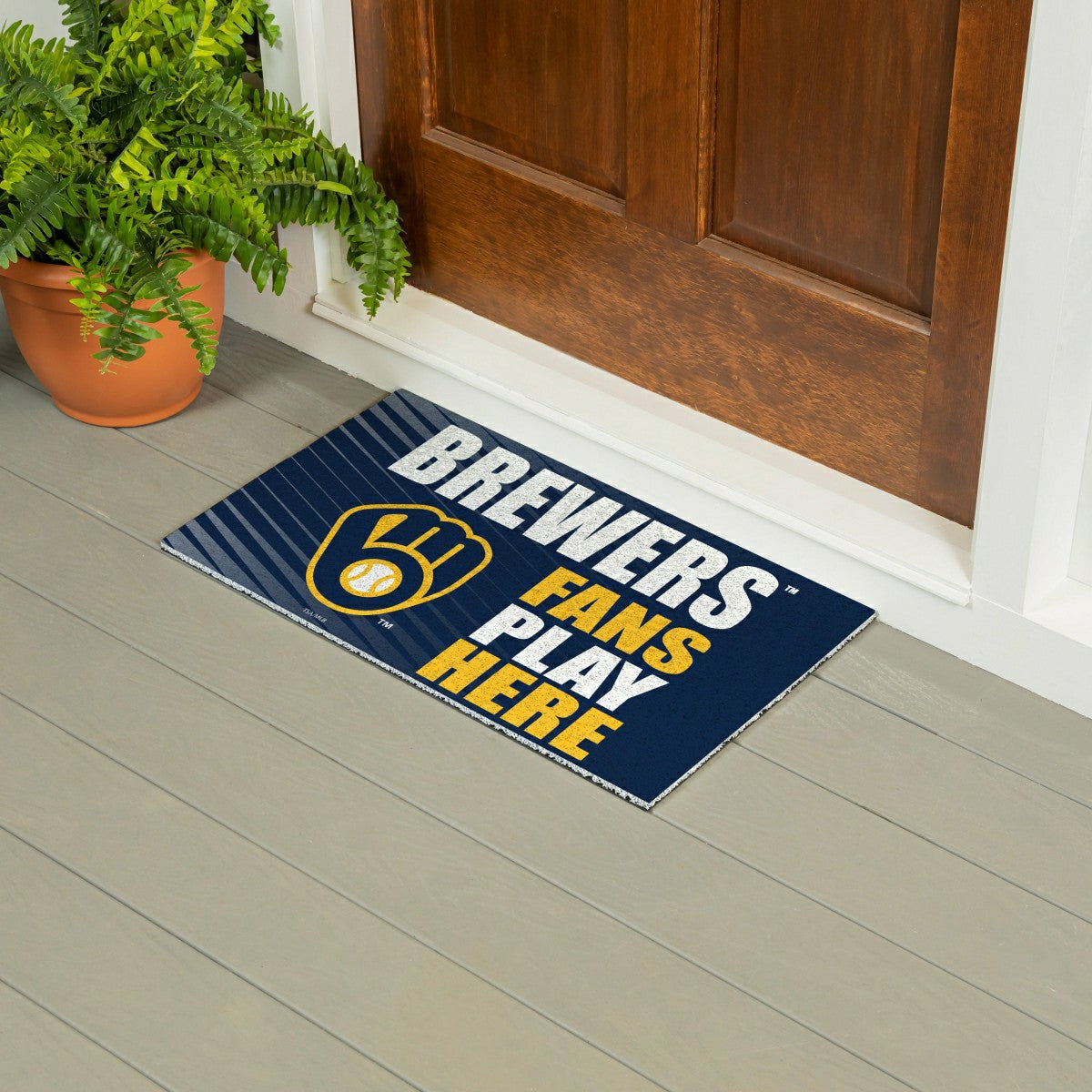 Milwaukee Brewers Fan Mat, 28"x16"