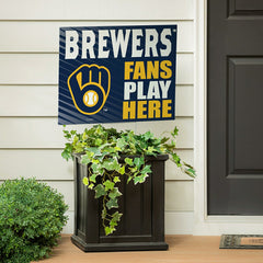 Milwaukee Brewers Coroplast Yard Sign "Fans Play Here"