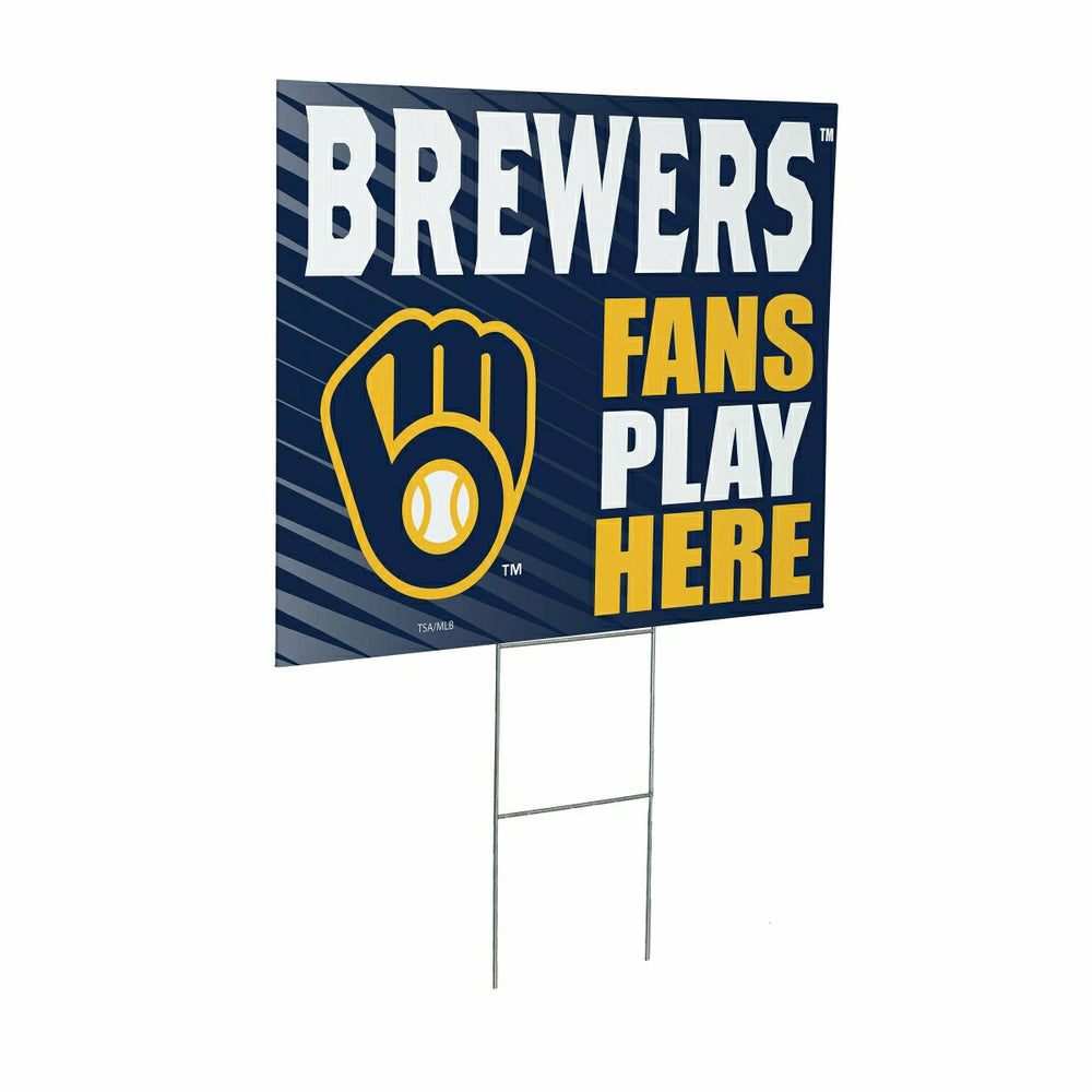 Milwaukee Brewers Coroplast Yard Sign "Fans Play Here"
