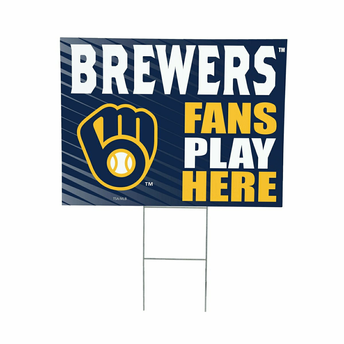 Milwaukee Brewers Coroplast Yard Sign "Fans Play Here"
