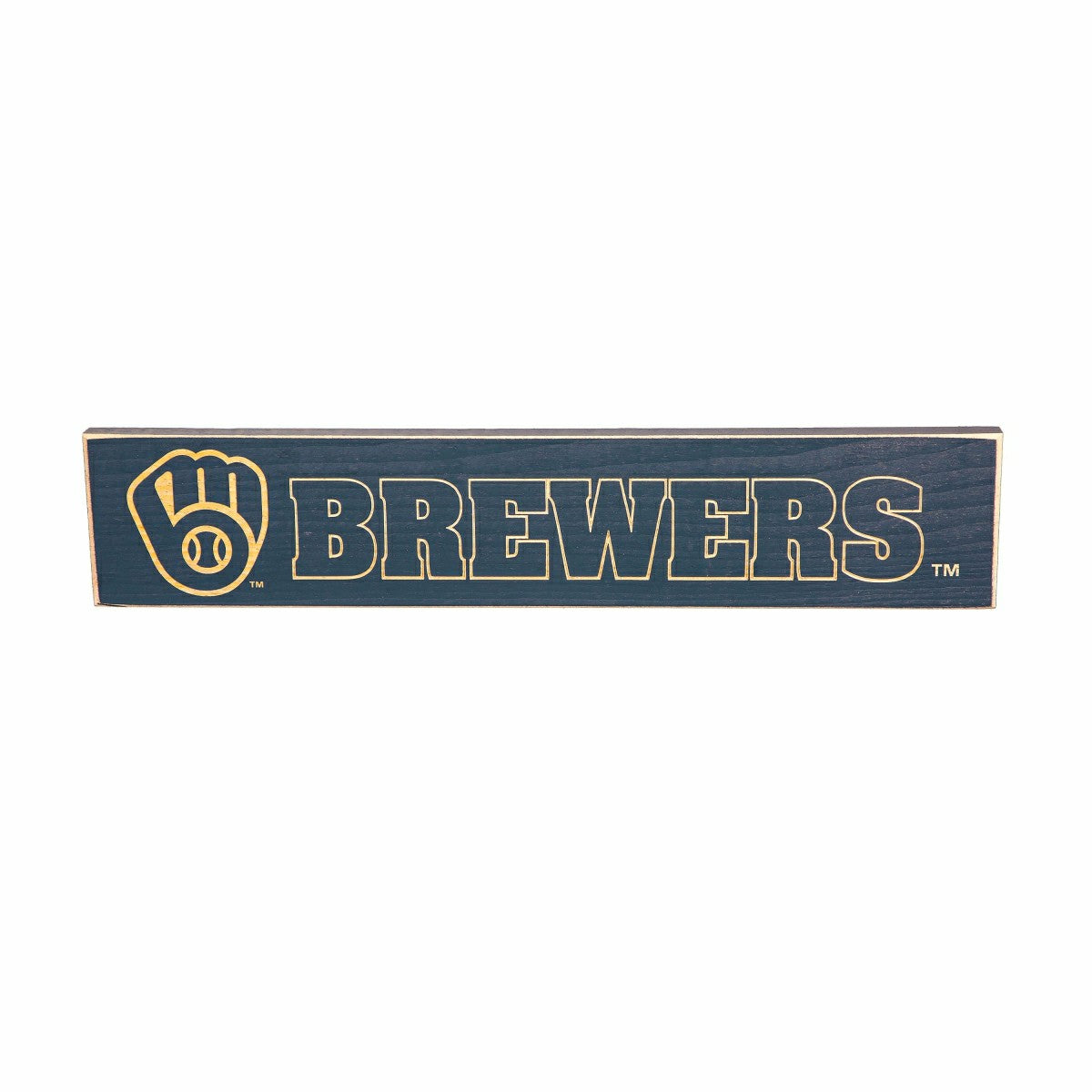 Milwaukee Brewers Engraved Wood Sign, 3.5" x 18"