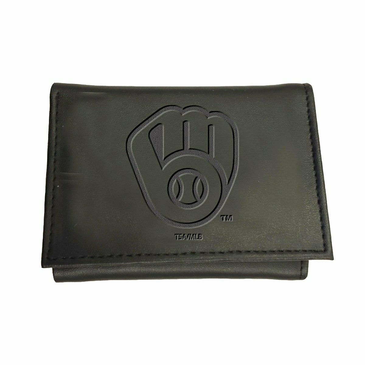 Milwaukee Brewers Tri-Fold Wallet Black