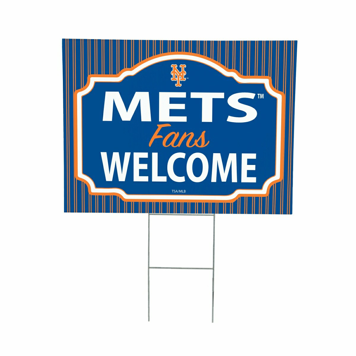 New York Mets Coroplast Yard Sign, "Fans Welcome"