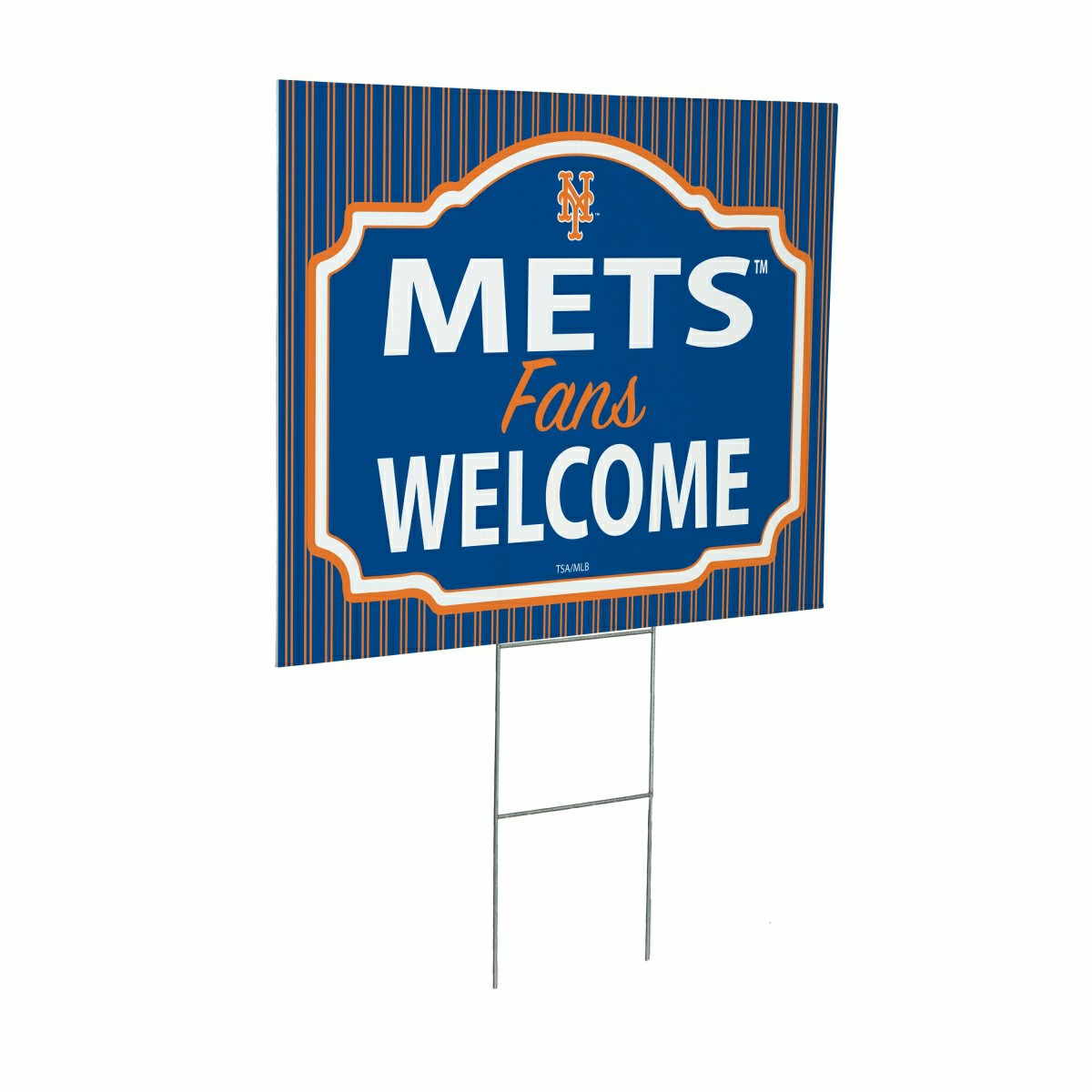 New York Mets Coroplast Yard Sign, "Fans Welcome"