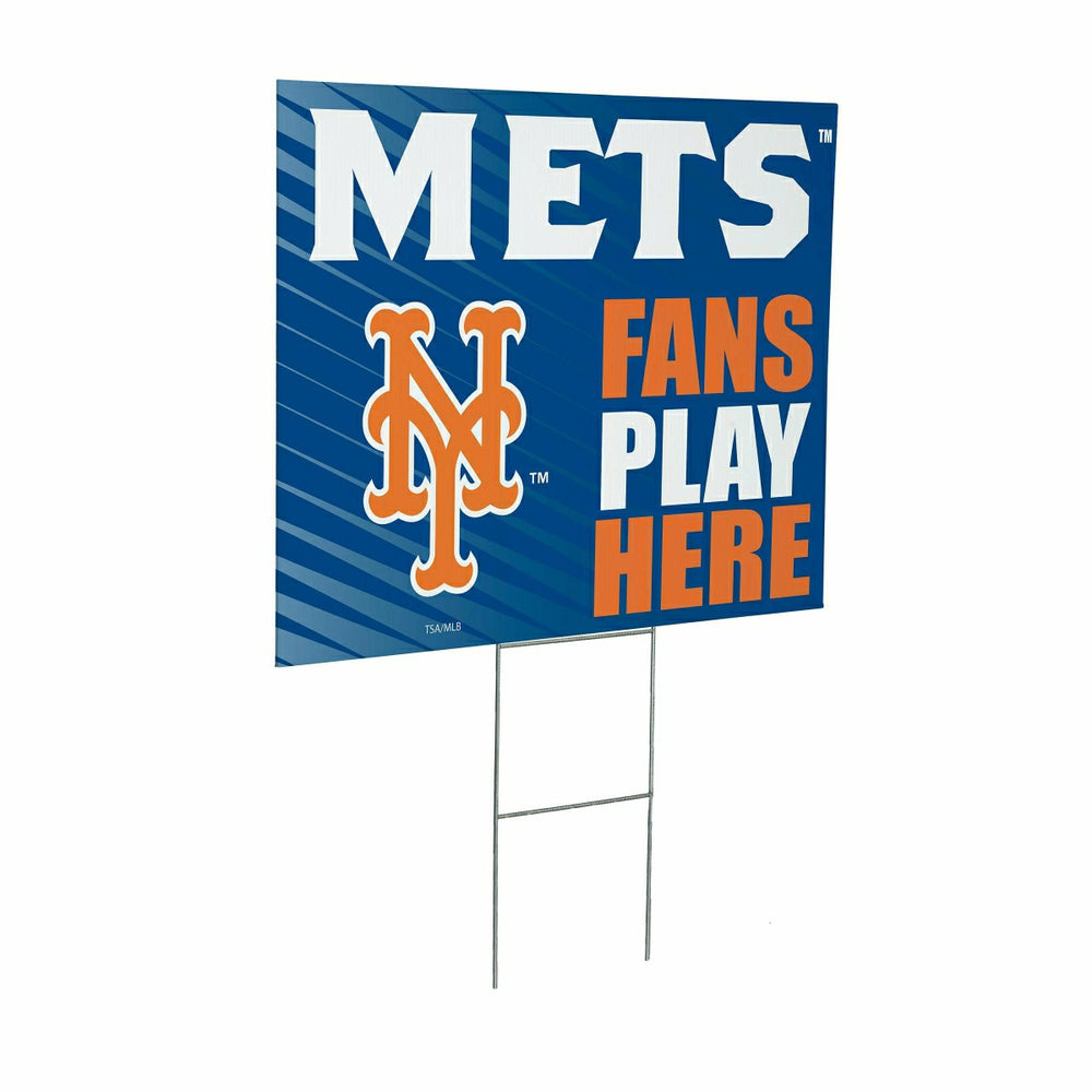New York Mets Coroplast Yard Sign "Fans Play Here"