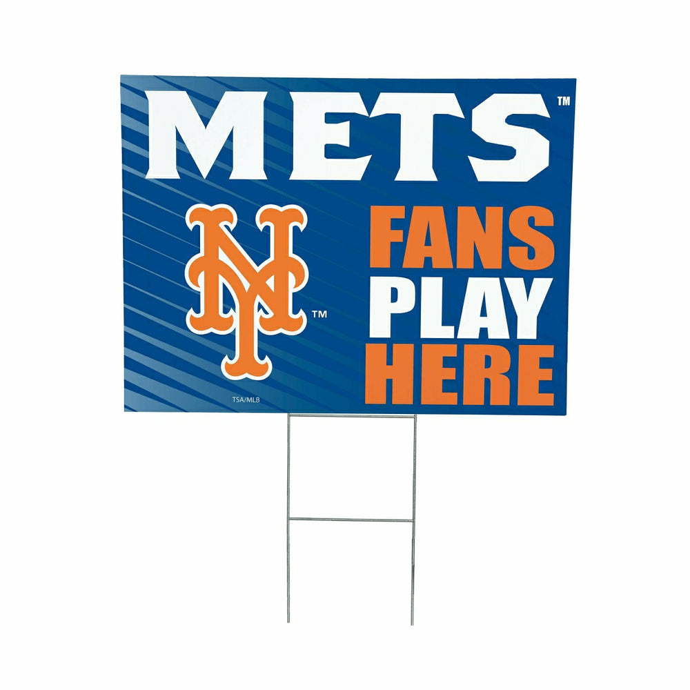 New York Mets Coroplast Yard Sign "Fans Play Here"