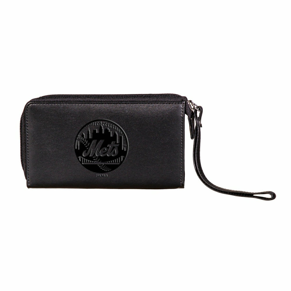 New York Mets Wristlet Wallet Black