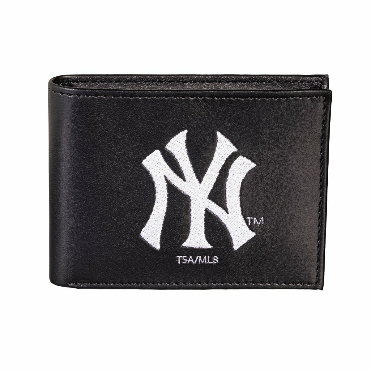 New York Yankees Black Bi-Fold Embroidered Wallet w/ RFID Blocking