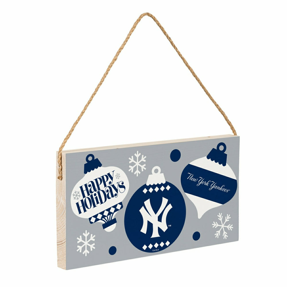 New York Yankees Holiday Wood Wall Sign, 6x11