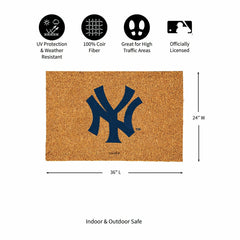 NY Yankees Large Full Color Coir Mat, 36"x24"