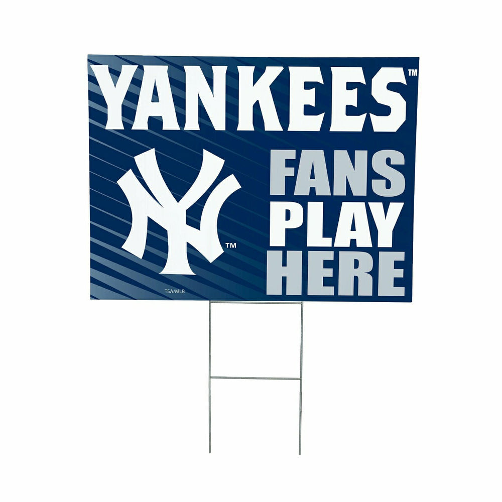 New York Yankees Coroplast Yard Sign "Fans Play Here"
