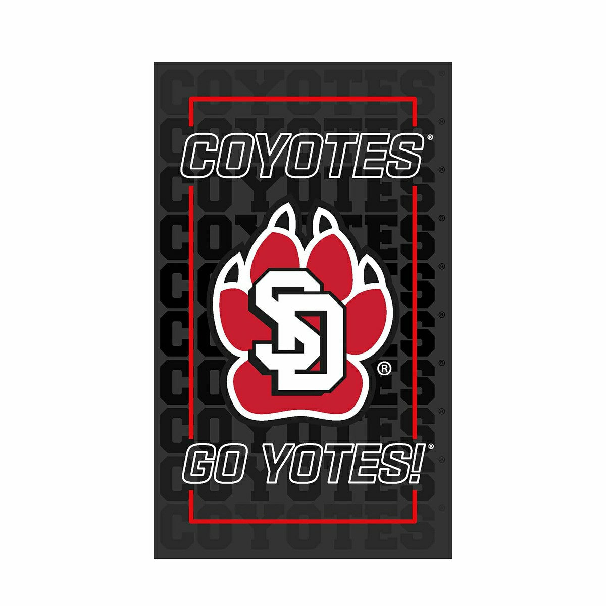 University of South Dakota College Rectangle Neolite LED Decor
