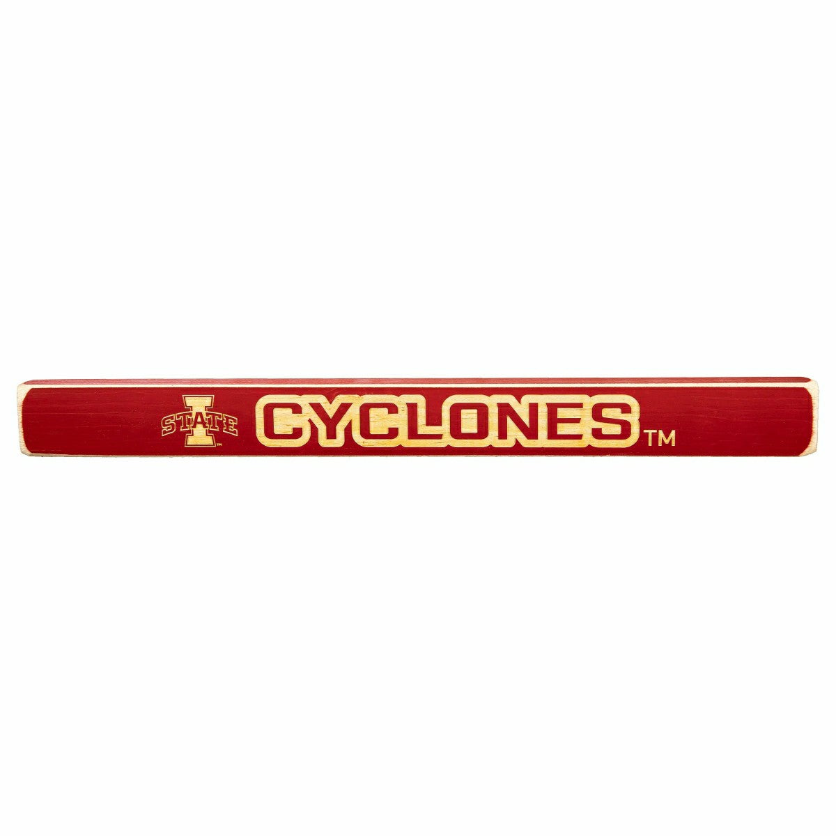 Iowa State University Engraved Wood Sign, 1.5" x 18"
