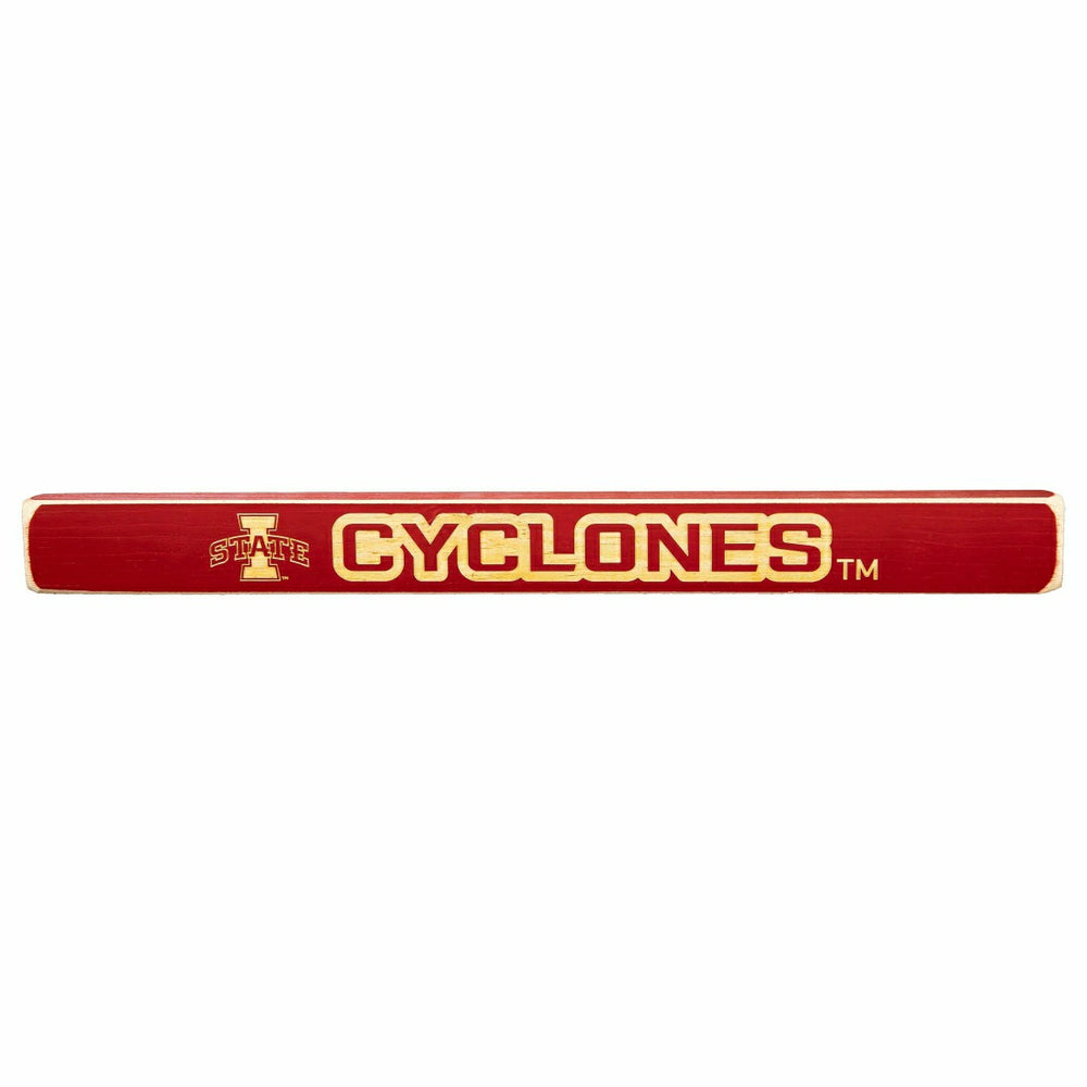Iowa State University Engraved Wood Sign, 1.5" x 18"