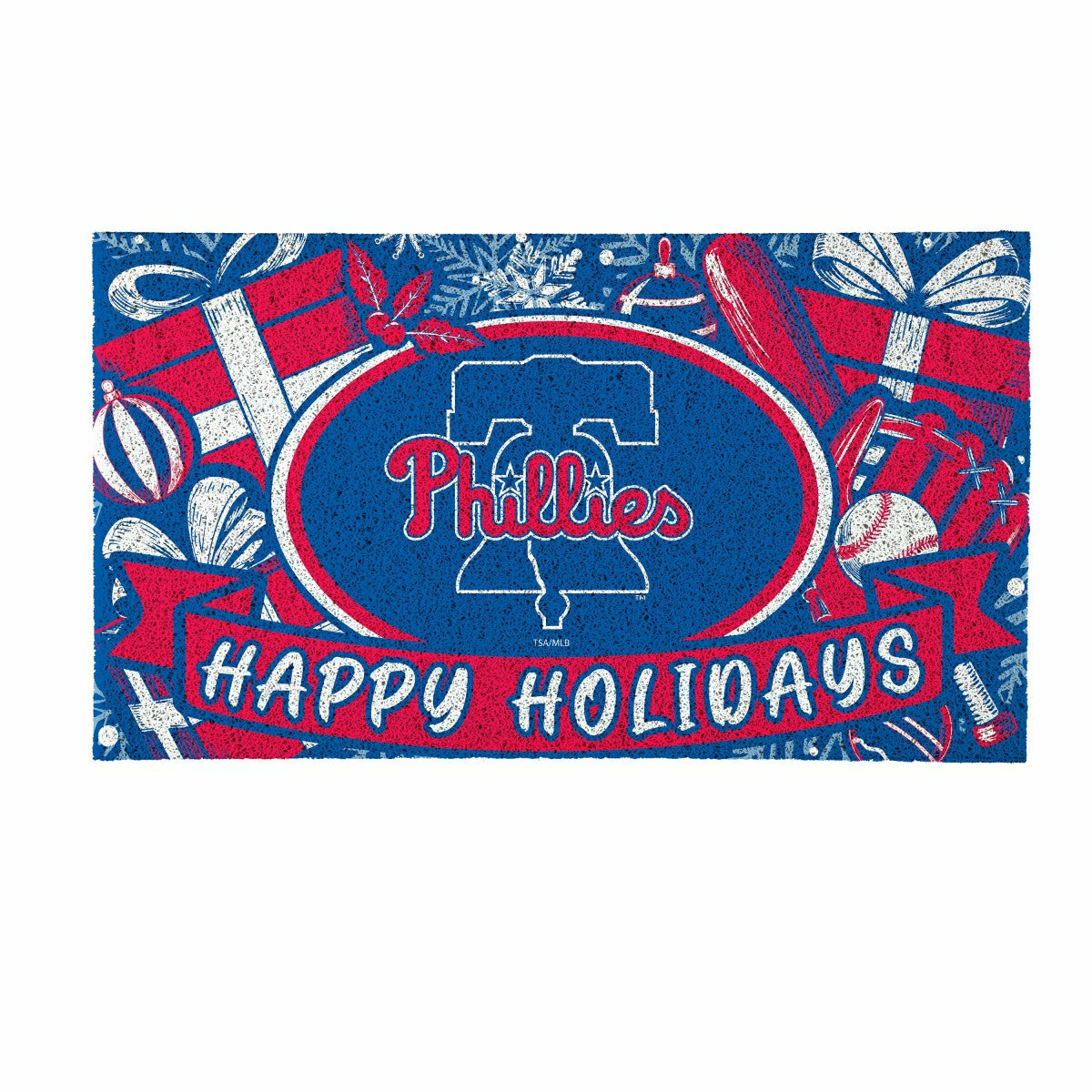 Philadelphia Phillies Holiday PVC Mat, 28"x16"