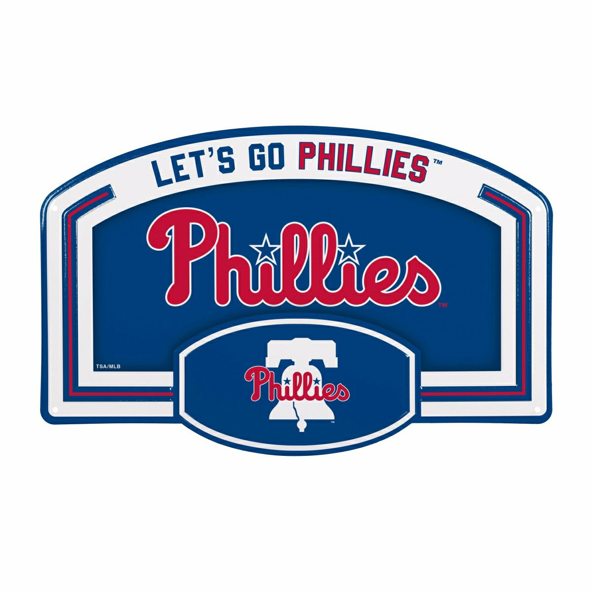 Philadelphia Phillies USA Embossed Steel Wall Sign, 11" x 17"