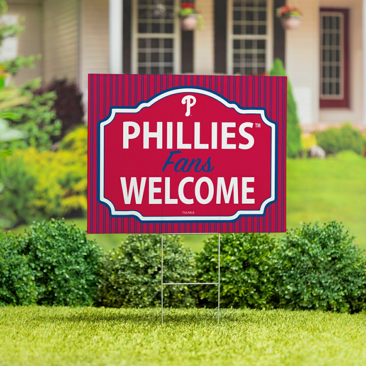 Philadelphia Phillies Coroplast Yard Sign, "Fans Welcome"