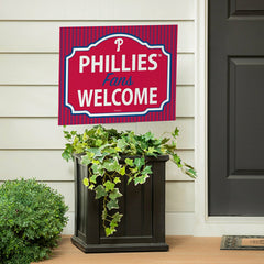 Philadelphia Phillies Coroplast Yard Sign, "Fans Welcome"