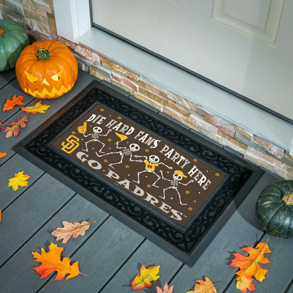 San Diego Padres Flocked Coir Halloween Sassafras Switch Mat, 22"x10"