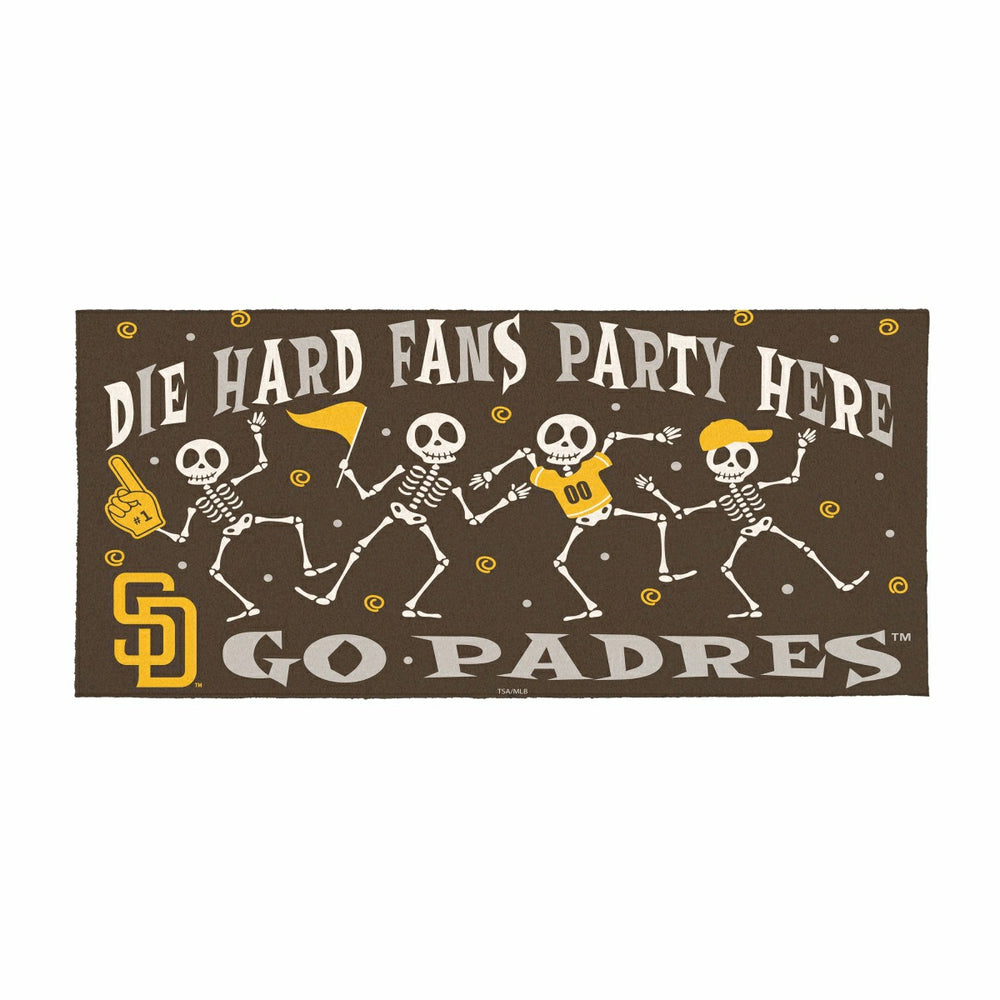 San Diego Padres Flocked Coir Halloween Sassafras Switch Mat, 22"x10"