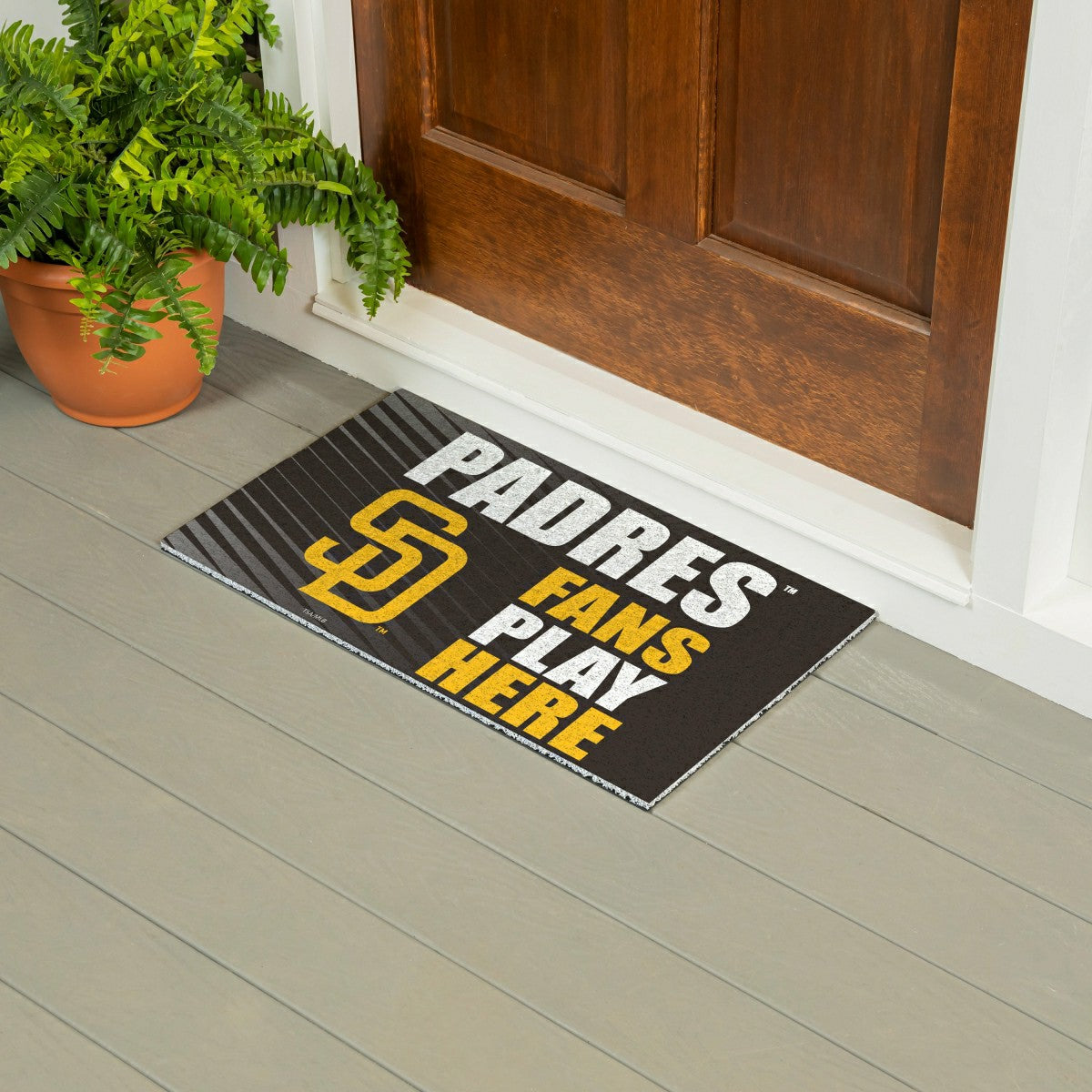 San Diego Padres Fan Mat, 28"x16"