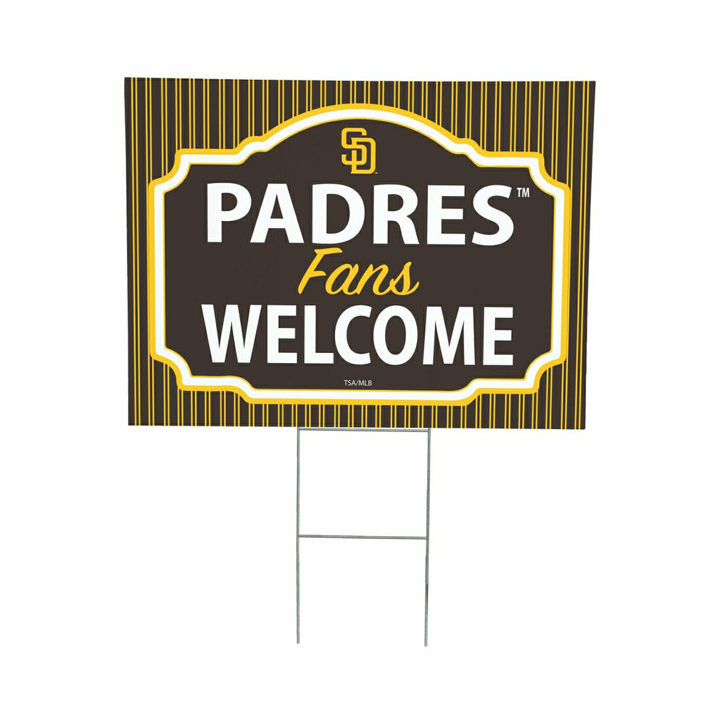San Diego Padres Coroplast Yard Sign, "Fans Welcome"