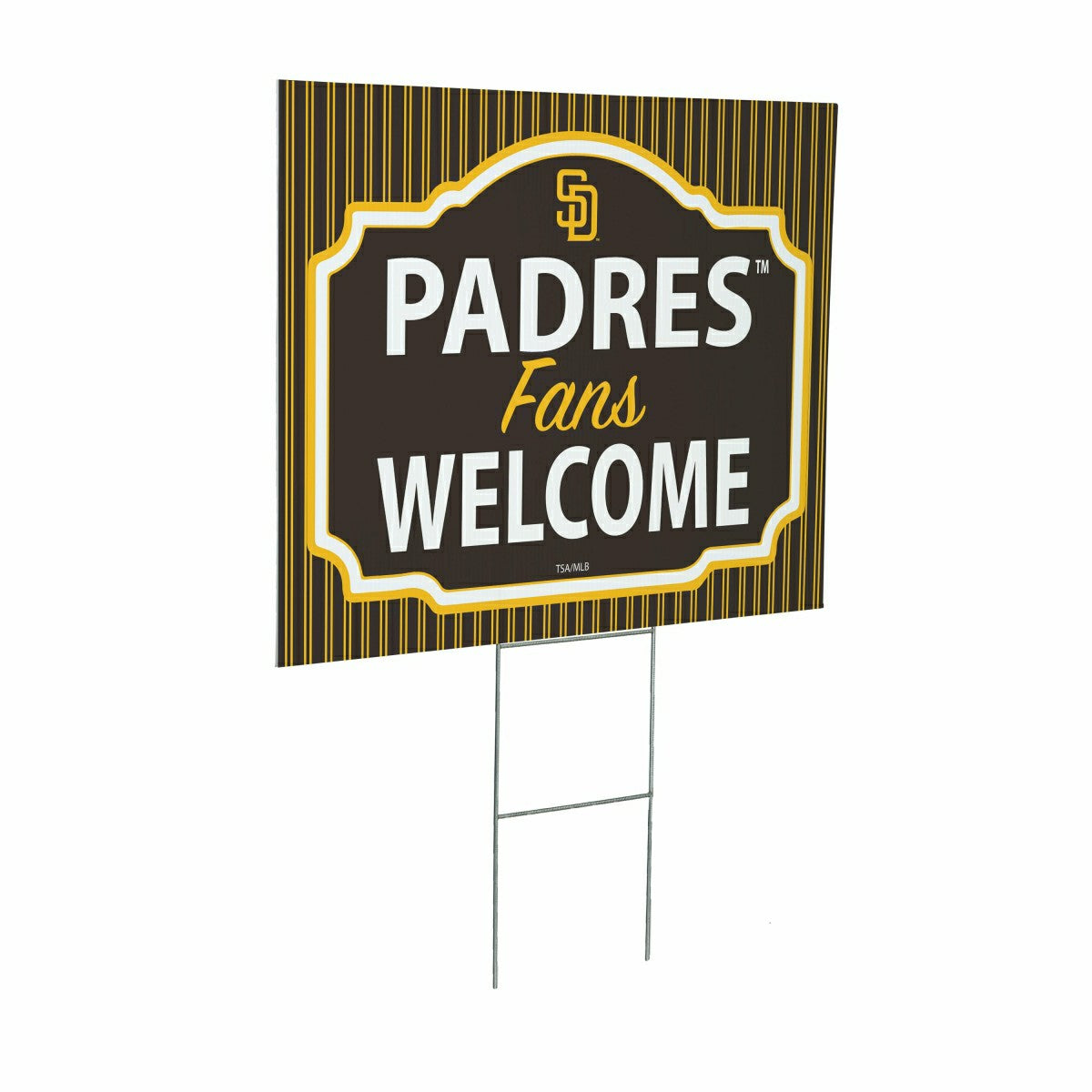 San Diego Padres Coroplast Yard Sign, "Fans Welcome"