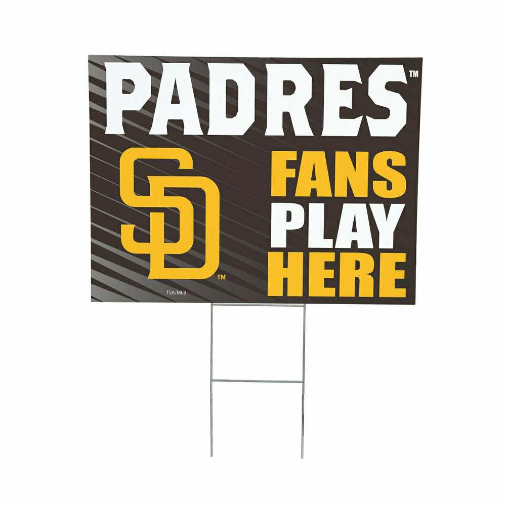 San Diego Padres Coroplast Yard Sign "Fans Play Here"