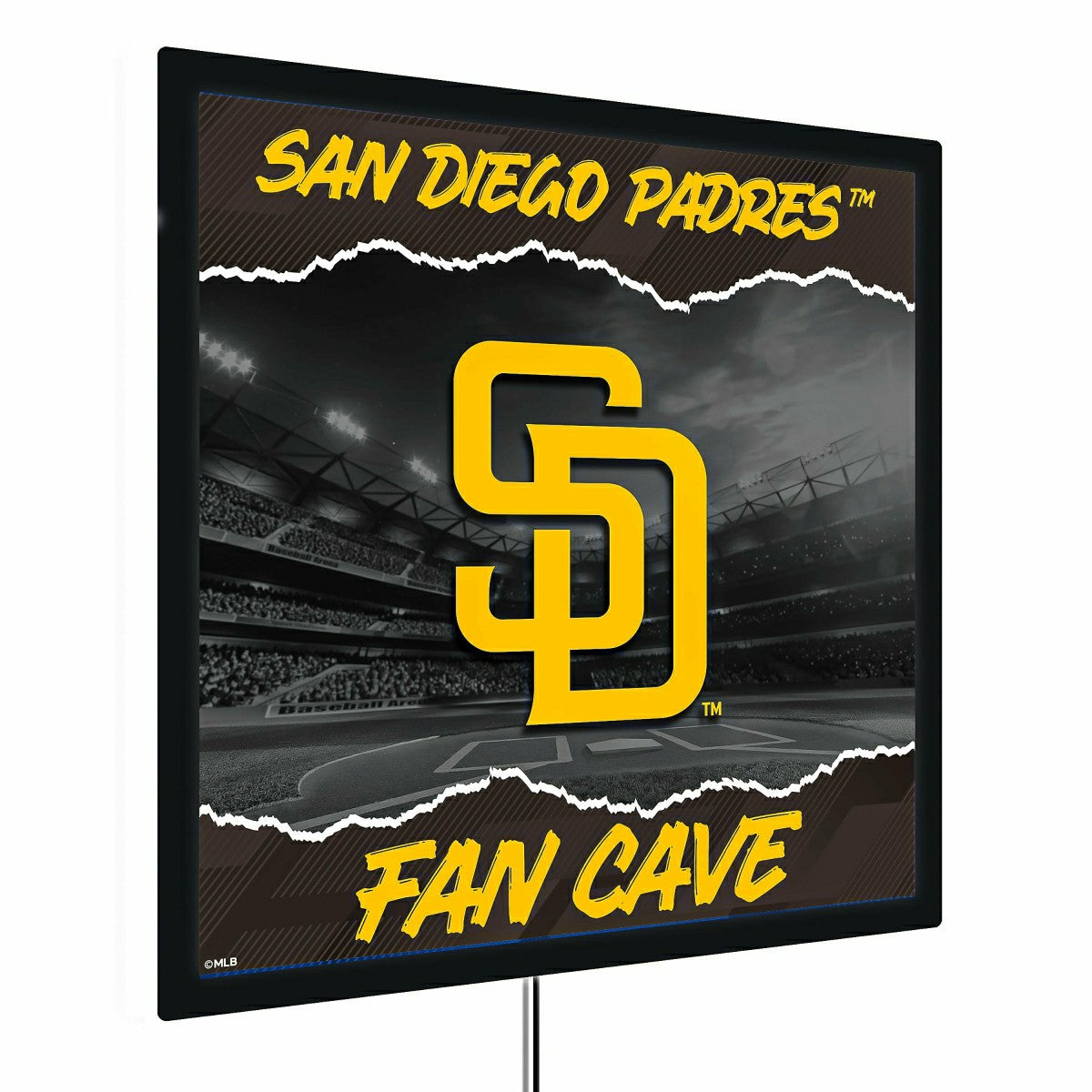 San Diego Padres 23"H x 23"L LED Wall Decor, Edgelite, Square