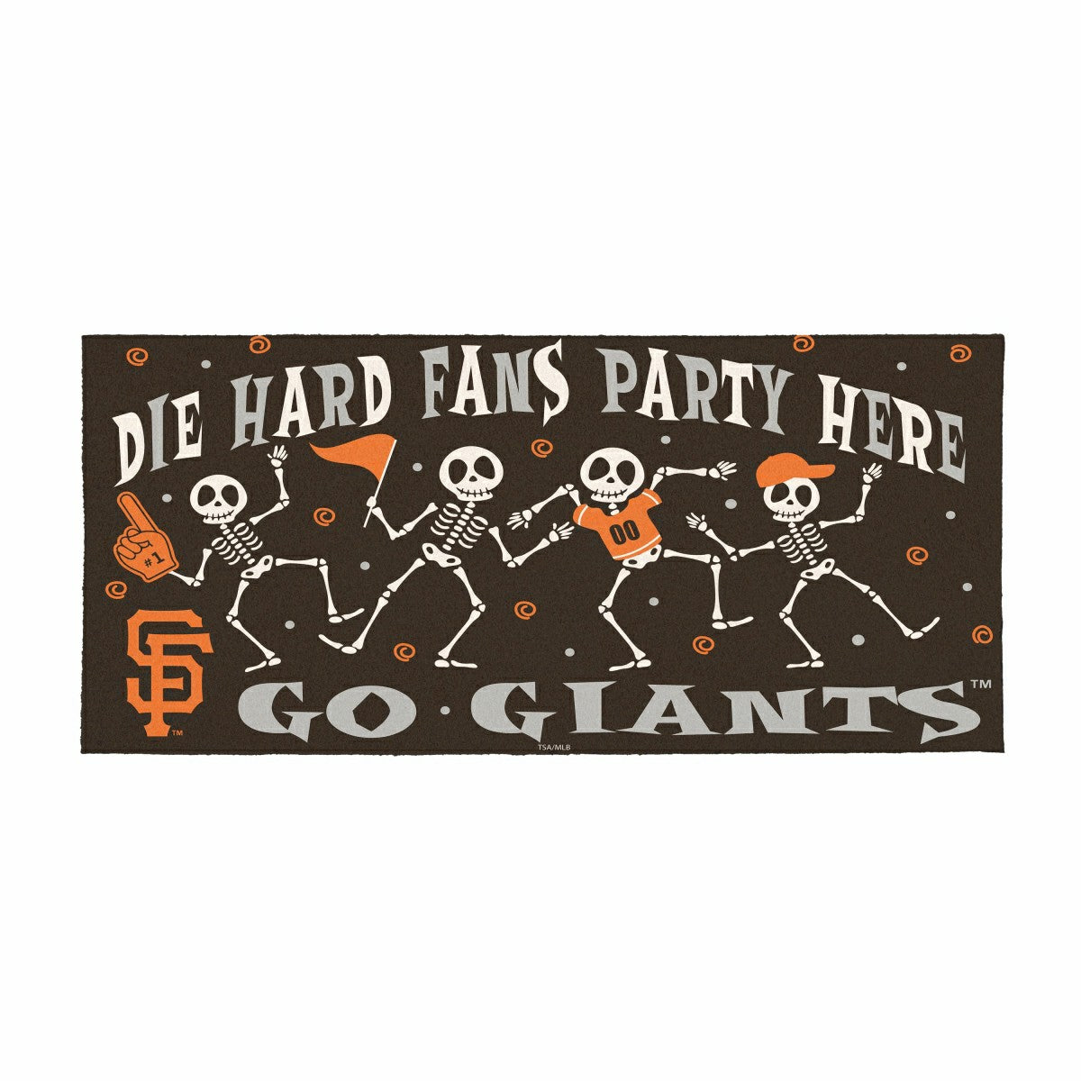 San Francisco Giants Flocked Coir Halloween Sassafras Switch Mat, 22"x