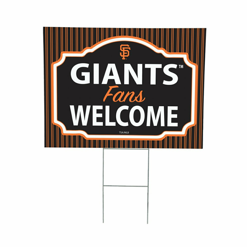 San Francisco Giants Coroplast Yard Sign, "Fans Welcome"