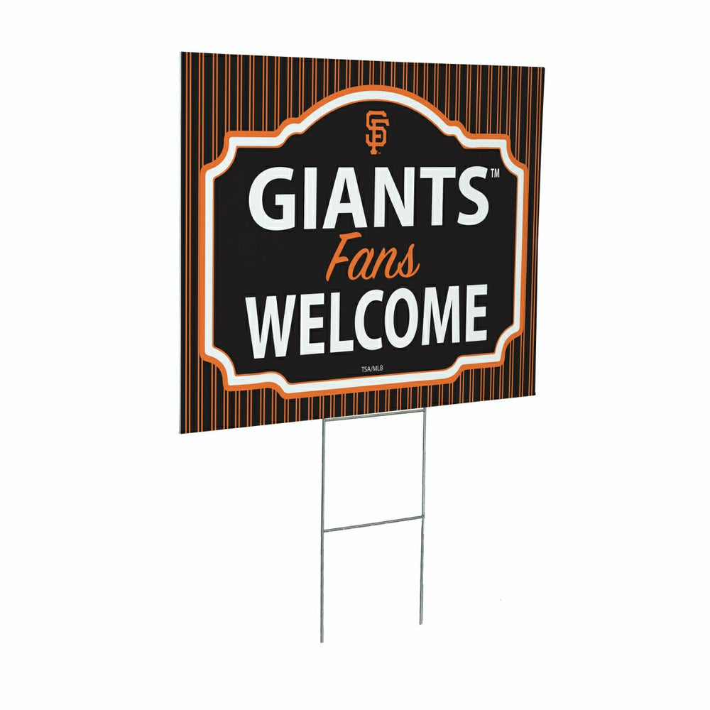 San Francisco Giants Coroplast Yard Sign, "Fans Welcome"