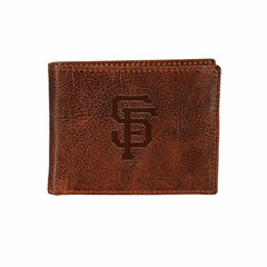 San Francisco Giants, Embossed 100% Genuine Tumbled Leather Passcase B