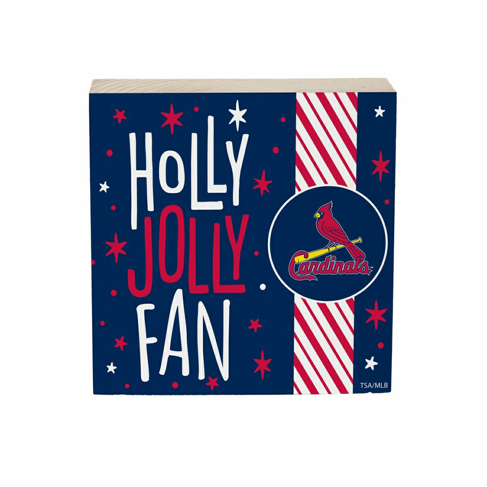 St Louis Cardinals Block, Holiday, 6x6