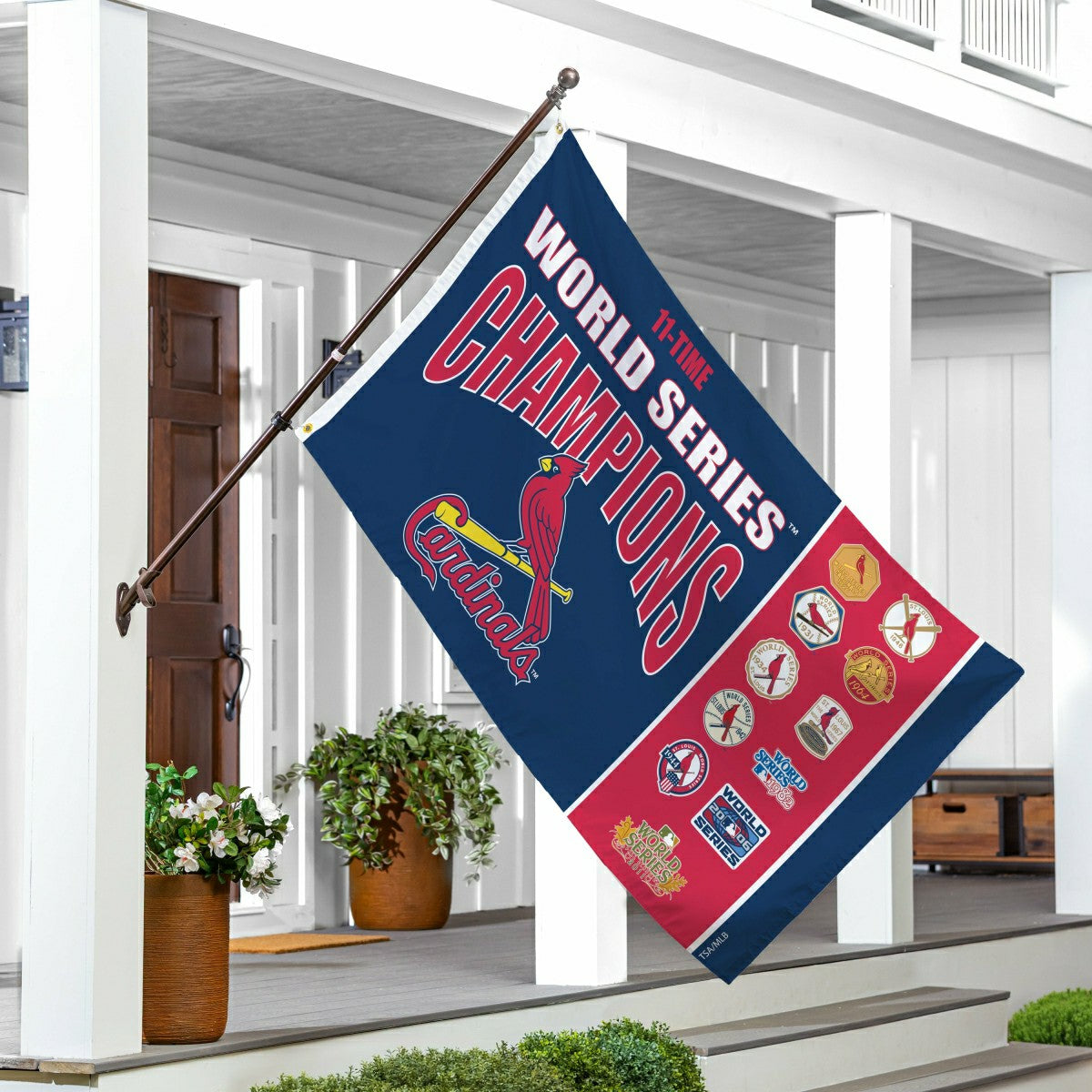 St Louis Cardinals Single Sided Flag w/ 2 Grommets, 3'x5' Multi Win Fl