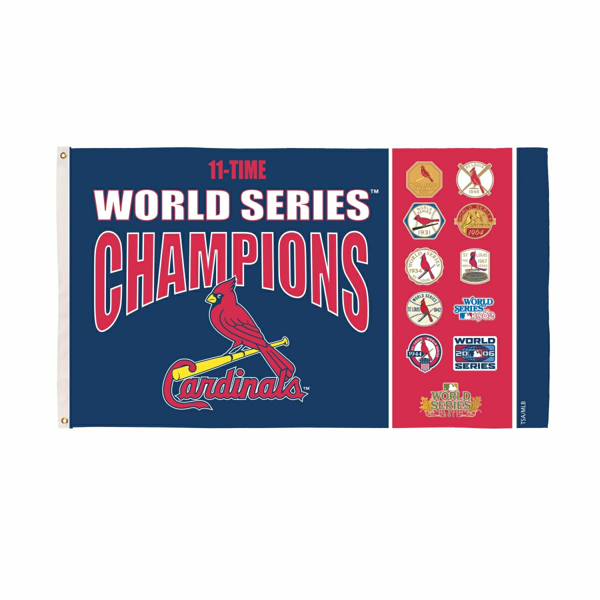 St Louis Cardinals Single Sided Flag w/ 2 Grommets, 3'x5' Multi Win Fl