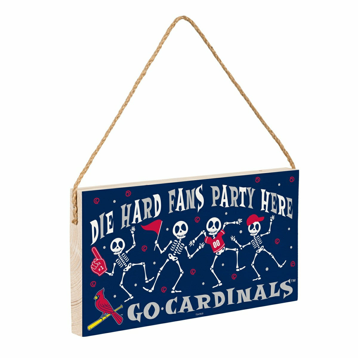 St Louis Cardinals Halloween Wood Wall Sign, 6x11