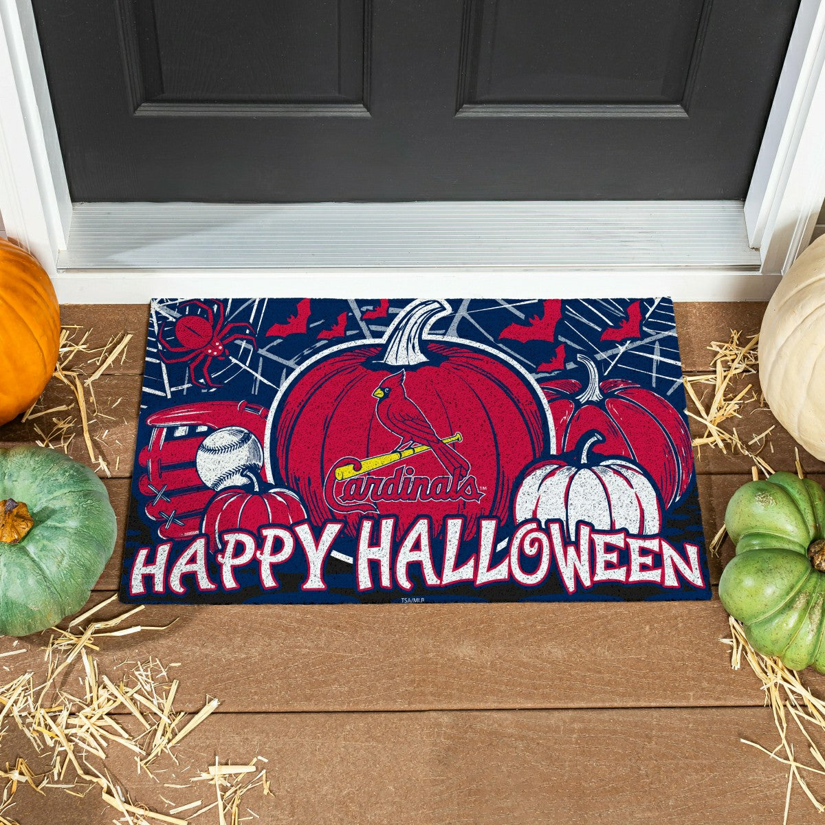 St Louis Cardinals Halloween PVC Mat, 28"x16"