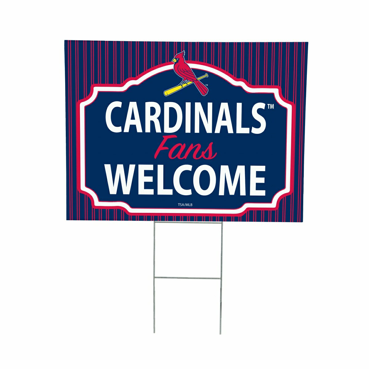 St Louis Cardinals Coroplast Yard Sign, "Fans Welcome"