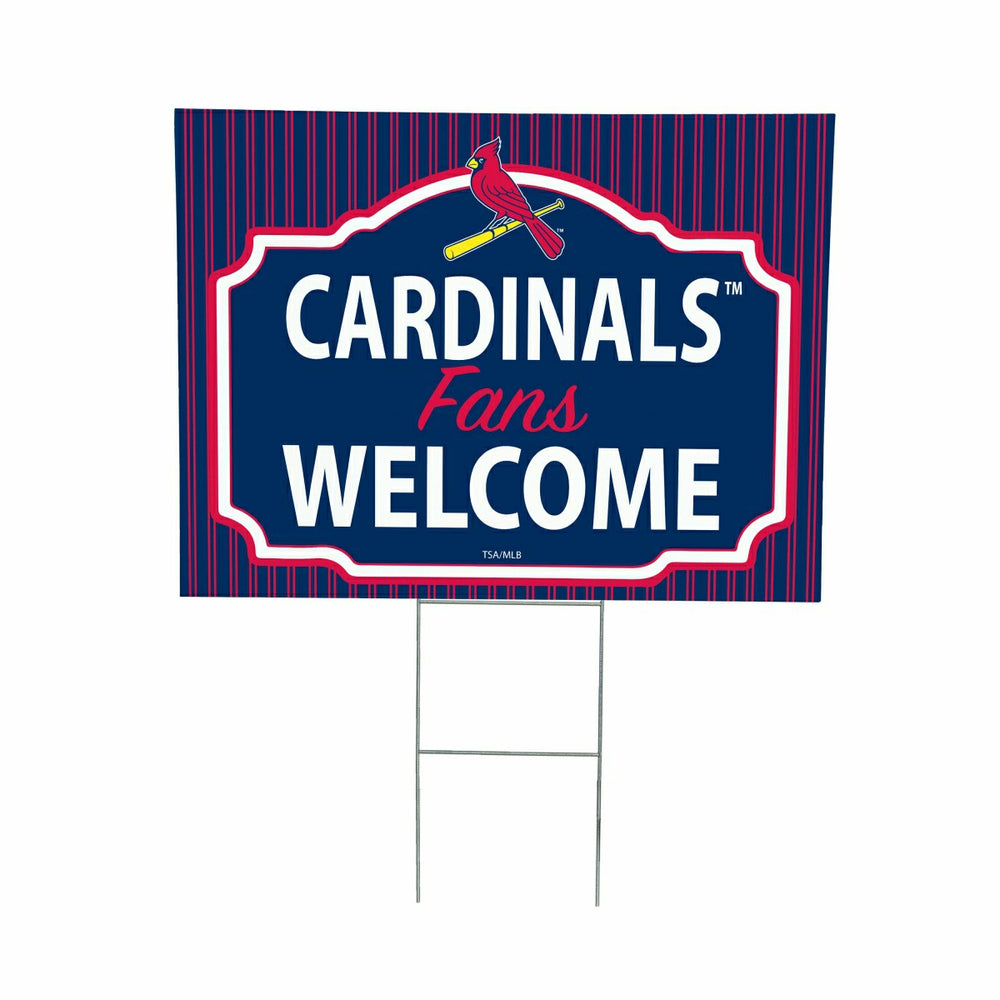 St Louis Cardinals Coroplast Yard Sign, "Fans Welcome"