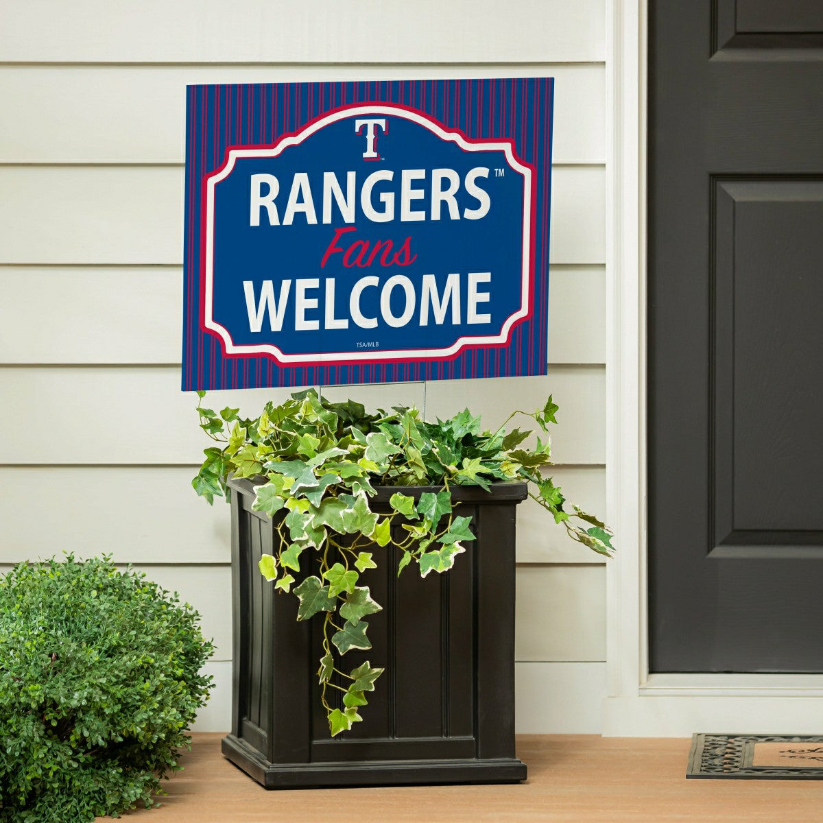 Texas Rangers Coroplast Yard Sign, "Fans Welcome"
