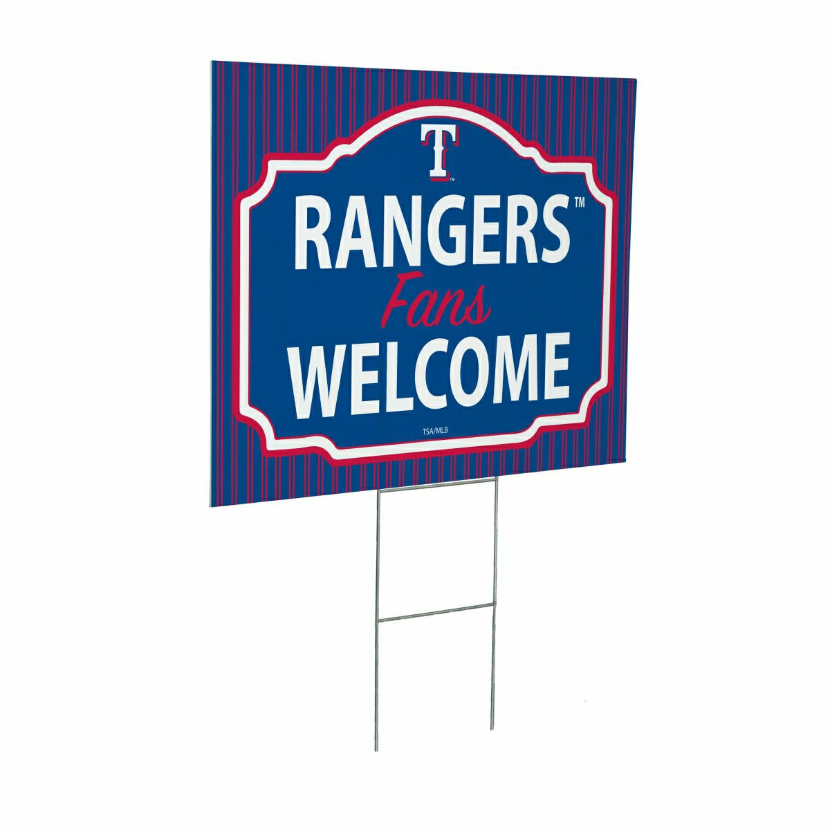Texas Rangers Coroplast Yard Sign, "Fans Welcome"