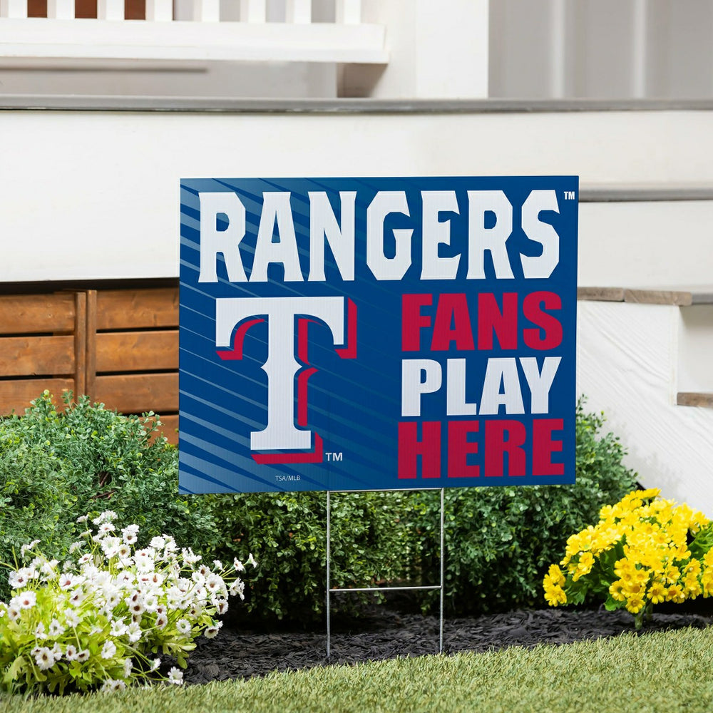 Texas Rangers Coroplast Yard Sign "Fans Play Here"