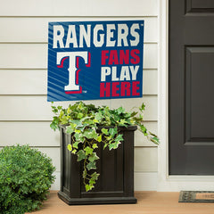 Texas Rangers Coroplast Yard Sign "Fans Play Here"