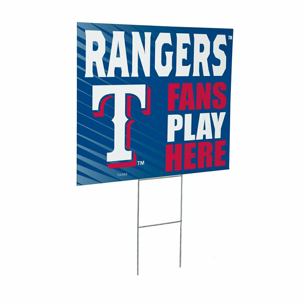 Texas Rangers Coroplast Yard Sign "Fans Play Here"