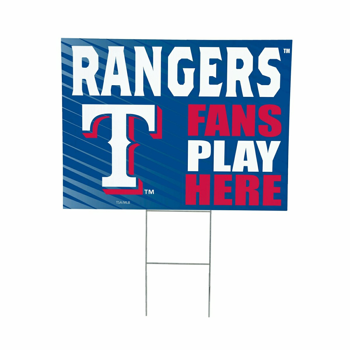 Texas Rangers Coroplast Yard Sign "Fans Play Here"