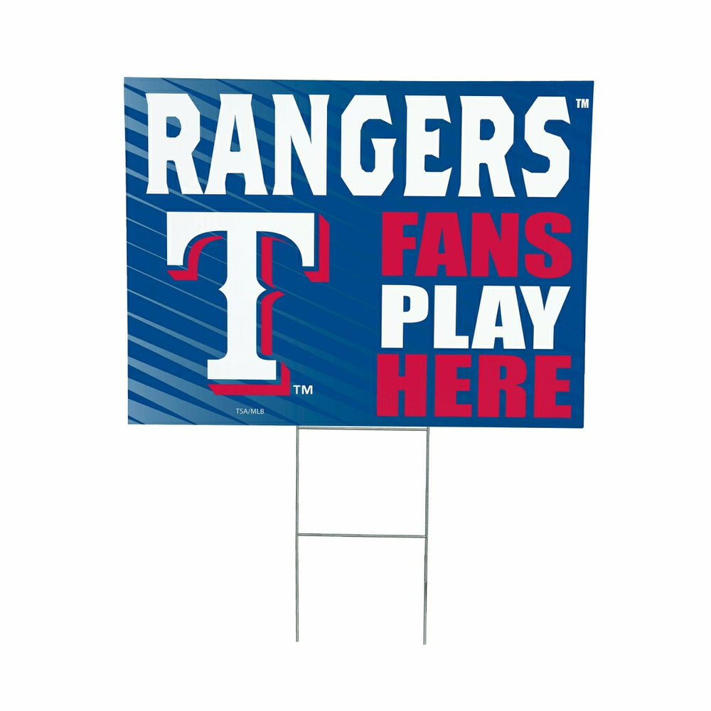 Texas Rangers Coroplast Yard Sign "Fans Play Here"