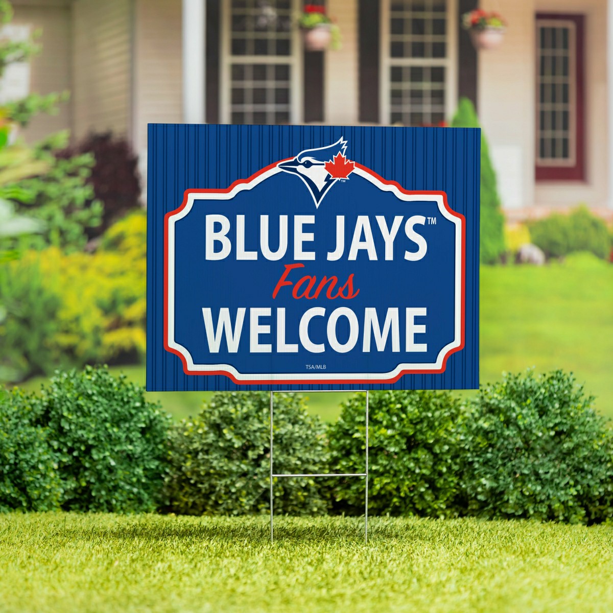 Toronto Blue Jays Coroplast Yard Sign, "Fans Welcome"