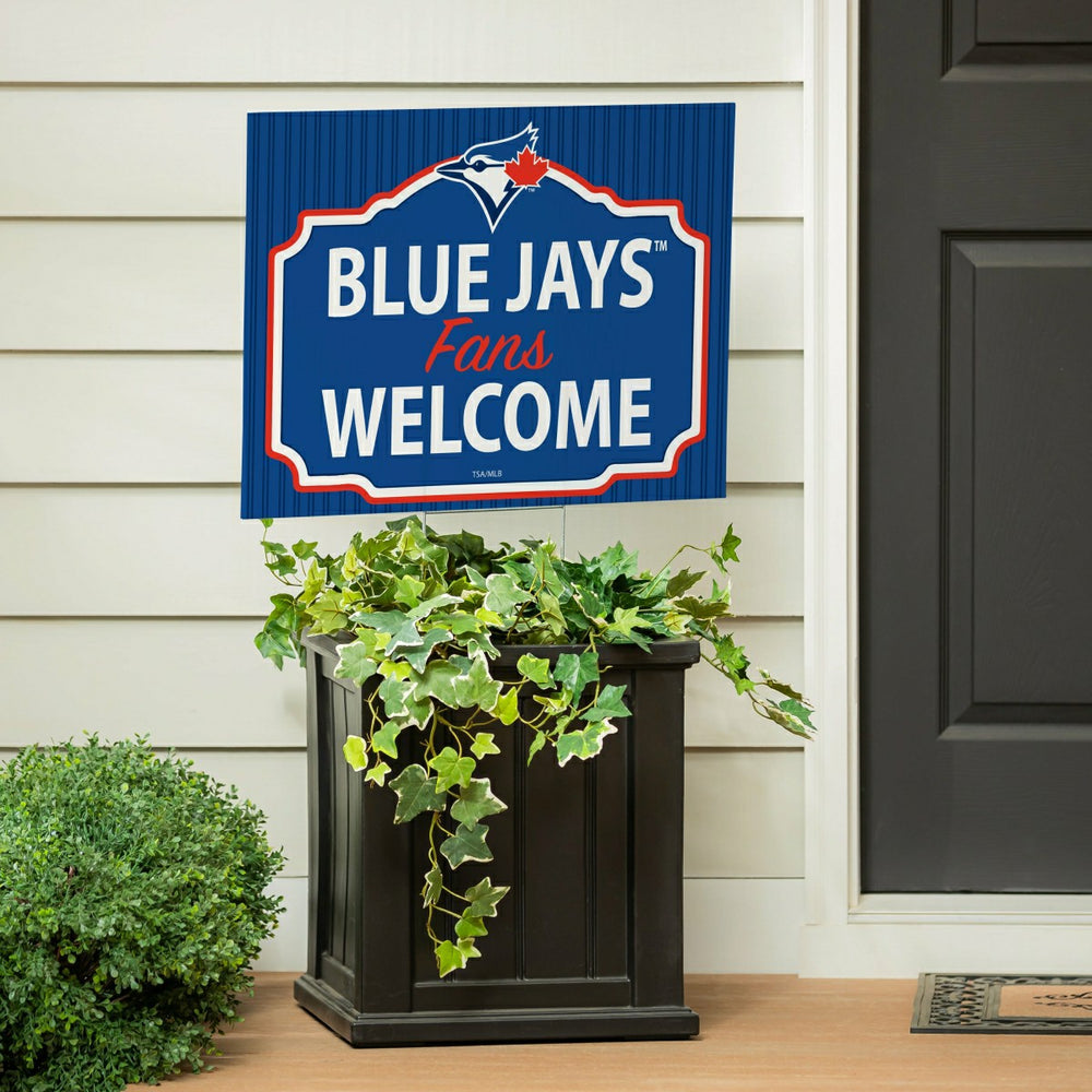 Toronto Blue Jays Coroplast Yard Sign, "Fans Welcome"